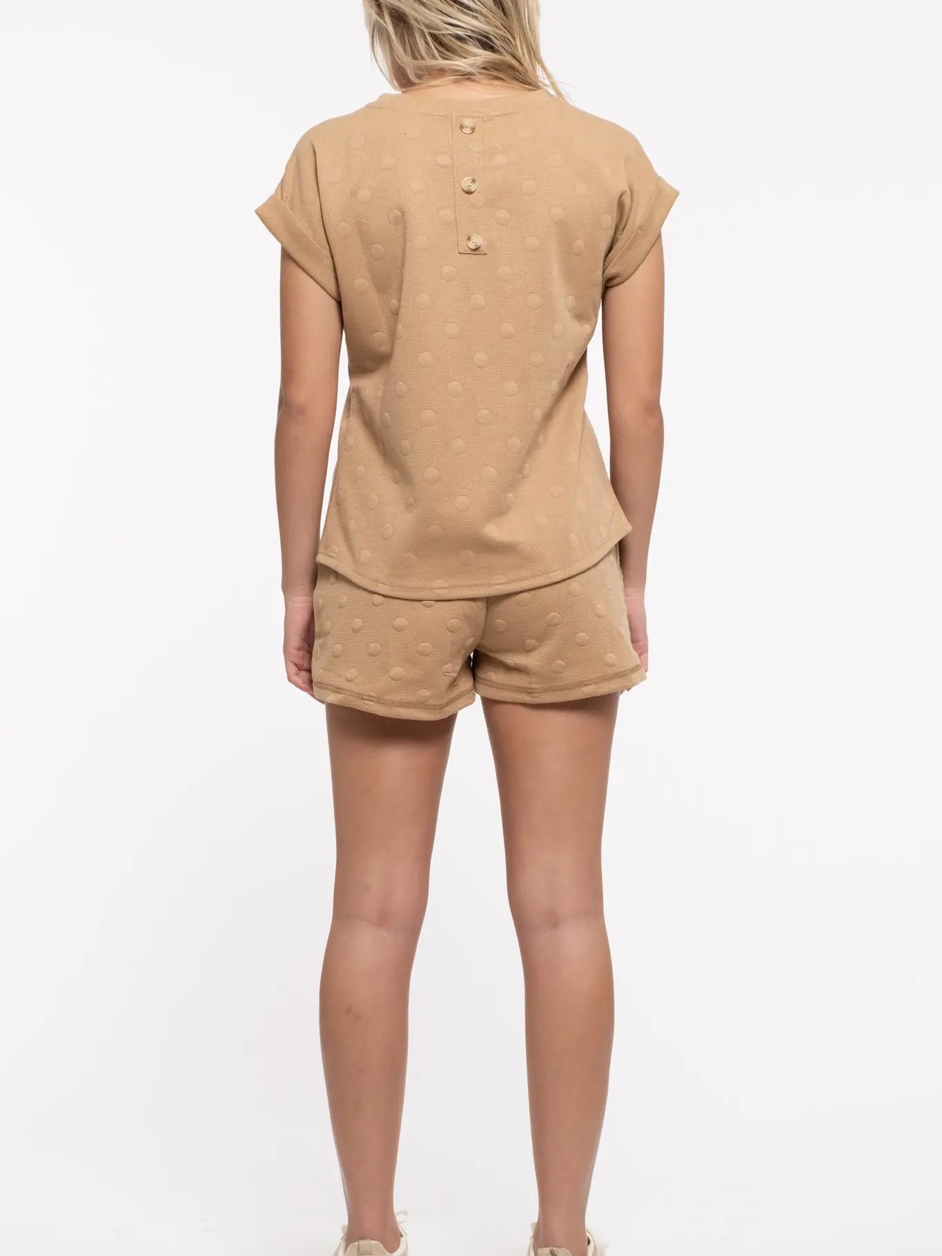 Swiss Dot Lounge Set - Camel
