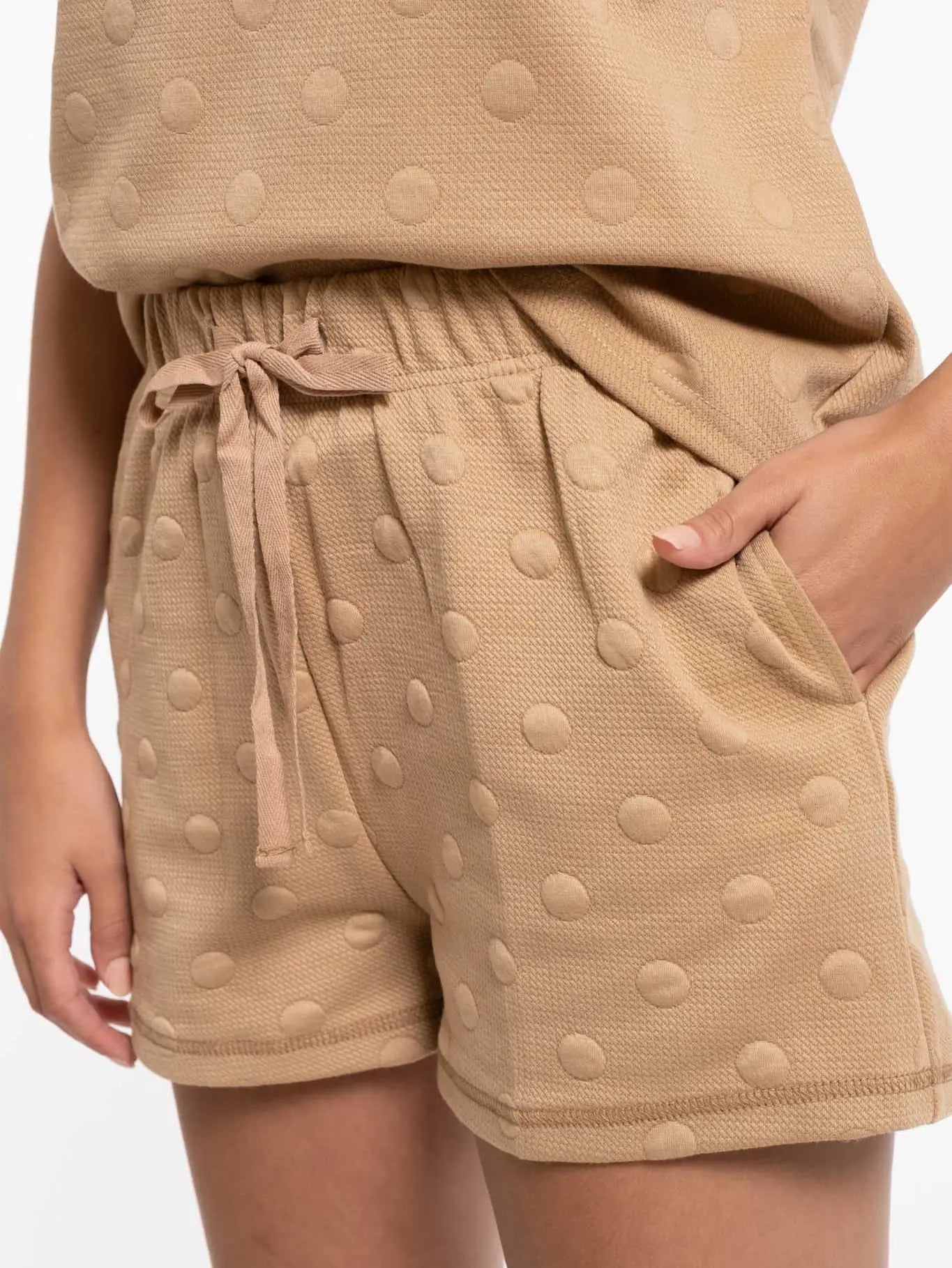 Swiss Dot Lounge Set - Camel