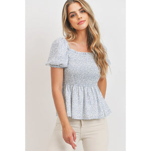 Puff Sleeve Smock Top
