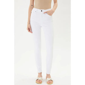 High Rise Skinny - white