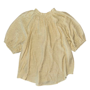 Scrunched Balloon Sleeve - yellow