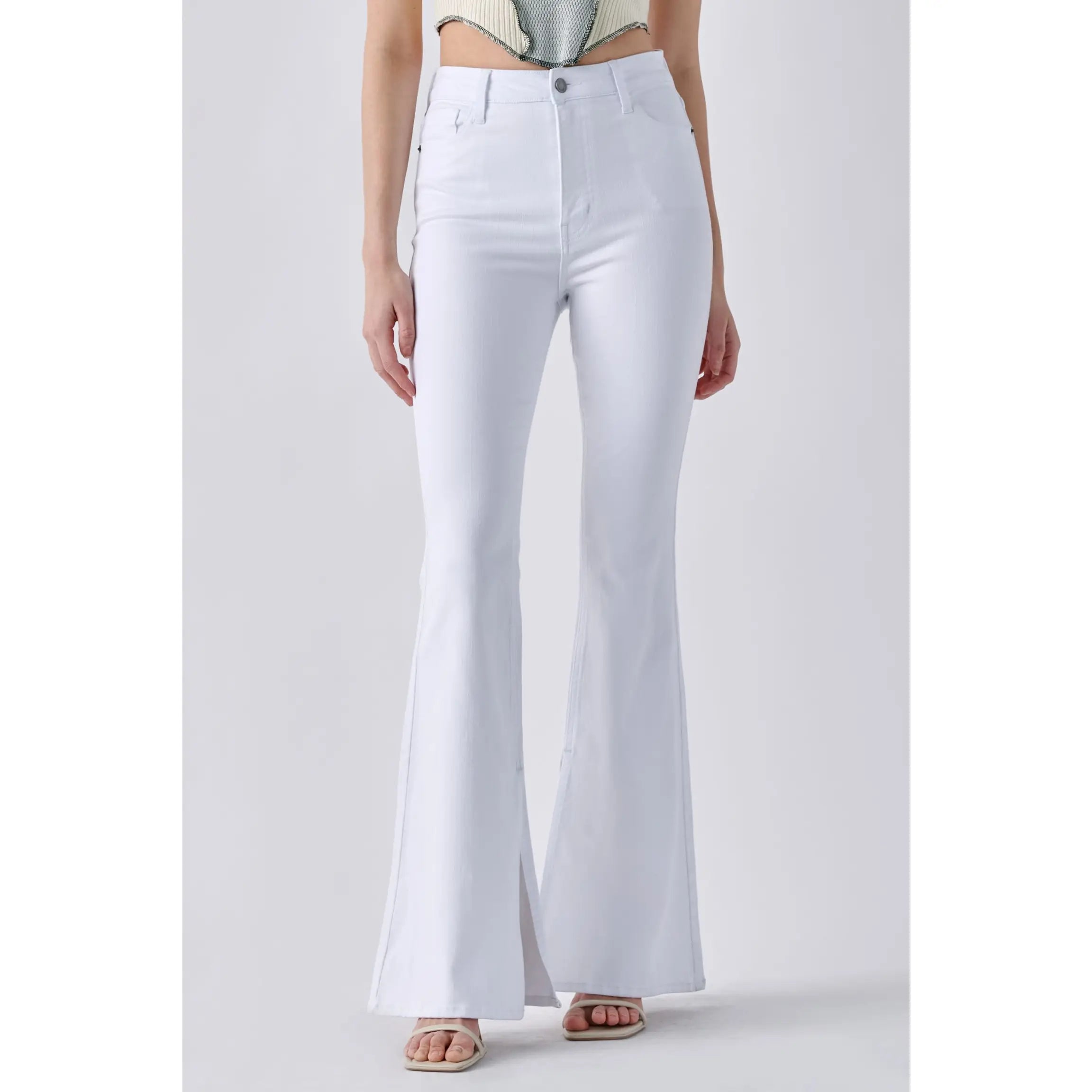 Super High Rise Flare - White
