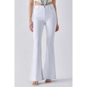 Super High Rise Flare - White
