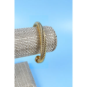 Gold Cable Cuff Bracelet